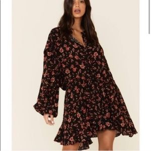 Free People Flower Fields Mini Dress Dark Comb